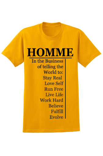 Men Happy Human T shirt Gold