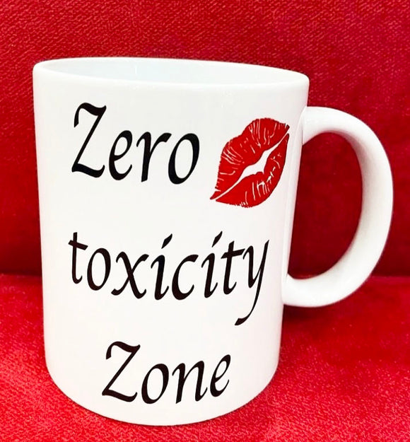 Zero Toxicity Progressive Mug, mugs, mental health mug , tea, coffee , stress free, chill, relaxed, femme progressive , fpsignature, soft life , style and lifestyle, houseware . 