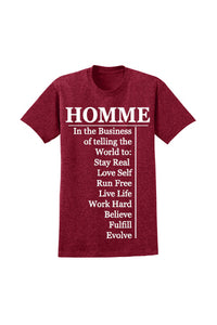 Camiseta Hombre Happy Human Burdeos