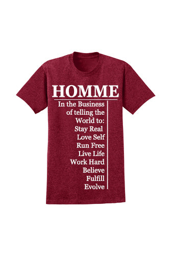 Men Happy Human T shirt Burgundy