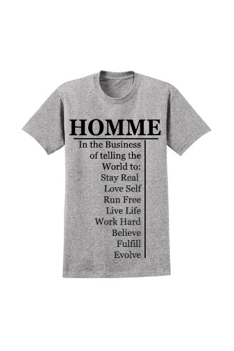 T-shirt homme Happy Human gris