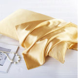 Funda de almohada de seda dorada FP Bedding