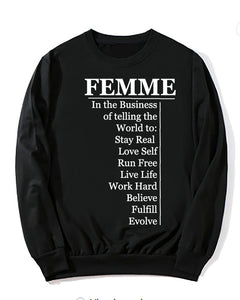 FEMME Happy Humans Sweatshirt Black